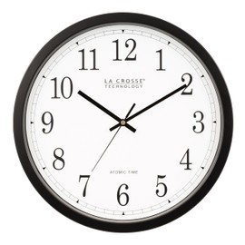 La Crosse Technology Wall Clock, Plastic, 14-inch Dia. (WT-3143A) (WT-3143A-INT)