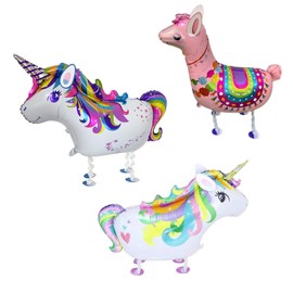 TweezerGuru Balloons, 3 Types, Birthday Decoration, Children's Walking Balloons, Animal Balloons, Walking Balloons, Party Decoration, Helium Gas, Children's Day Gift, (D)