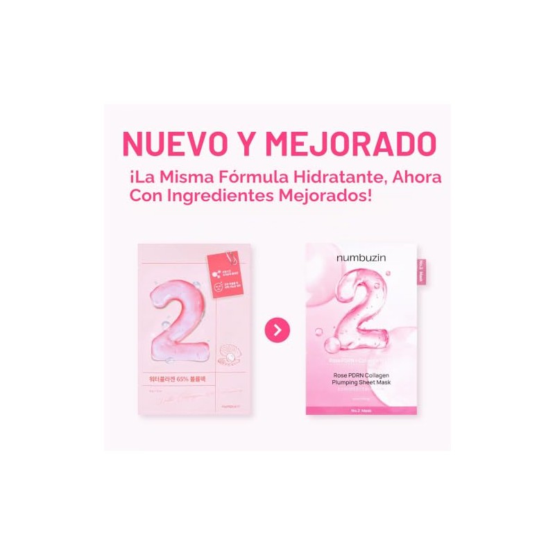 No.2 Rose PDRN Collagen Plumping Sheet Mask (5ea)