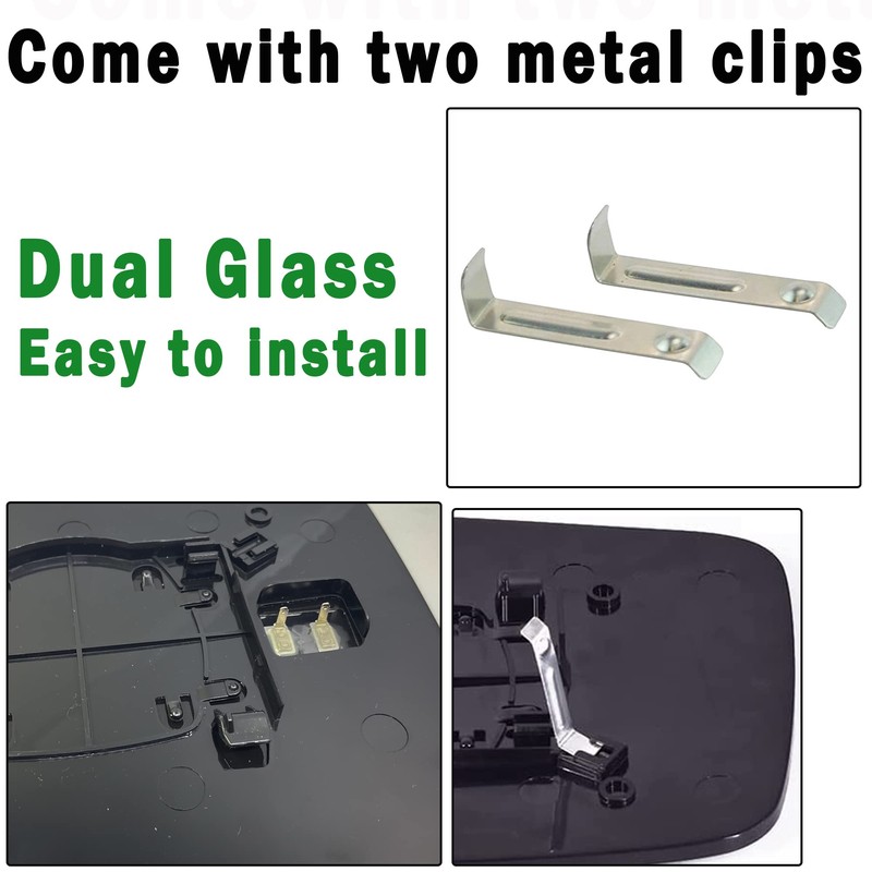 Ram Passenger Right Side Heated Mirror Glass Compatible with 2009-2018