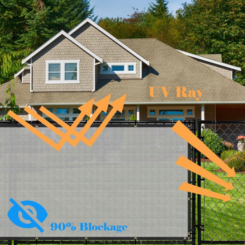 AwnPro Privacy Fence Screens 4'x40' Sun Block Windscreen with Heavy