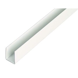Alberts 498955 U-Profile, Plastic, White, 1000 x 21 x 10 mm, Set of 10