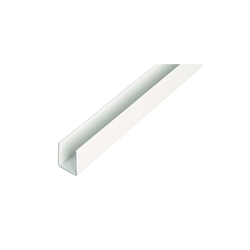 Alberts 498955 U-Profile, Plastic, White, 1000 x 21 x 10