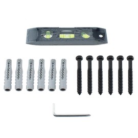 TAODAN Bolt Kit TV Wall Mounting with M8 Lag Bolt Wood Stud Wise Fish Nylon Anchor Bolt Cross Hexagonal Spanner Kraft Bubble Level for TV Wall Mounting Bracket