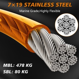 XiaZ Dog Tie Out Cable 15FT, Heavy Duty Dog Leads for Yard 8/10/15/20/30/50FT, Pet Runner Tether Chain Leash Outside for Small Medium Large Dogs Up to 120 LBS