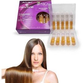 Tratamiento para Cabello Maltratado, Ampolletas Capilares Bifasica, Hidratación Profunda del Cabello Seco y Dañado con Keratina Reparadora, Suavidad y Sedosidad Instantánea, 10pzs de 20ml cu.
