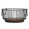 Gourmet Basics by Mikasa Ashford Wire Basket with Mango Wood