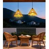 Solar Chandelier Outdoor Waterproof, Gazebo Lights Solar Powered with Remote