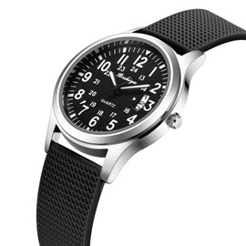 BOSHIYA Men's Watch Analog Quartz Sport Outdoor Men's and Women's Universal Watch Men's Nurse Watch Women's Nurse Medical Professional - Second Hand Light up Easy to Read dial Watch