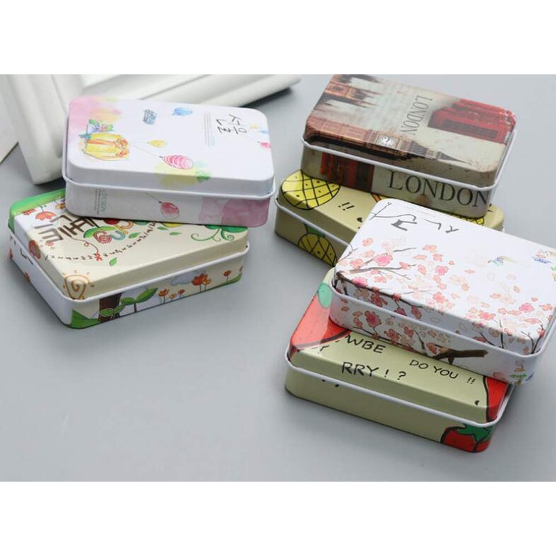 SZB Mini Tin Can Case, Tin Tin Tin with Lid,