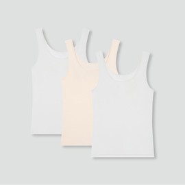 JAJU [JAJU] Women's Cotton Tank Top (3-Pack, Choose 1 of 2 Types)