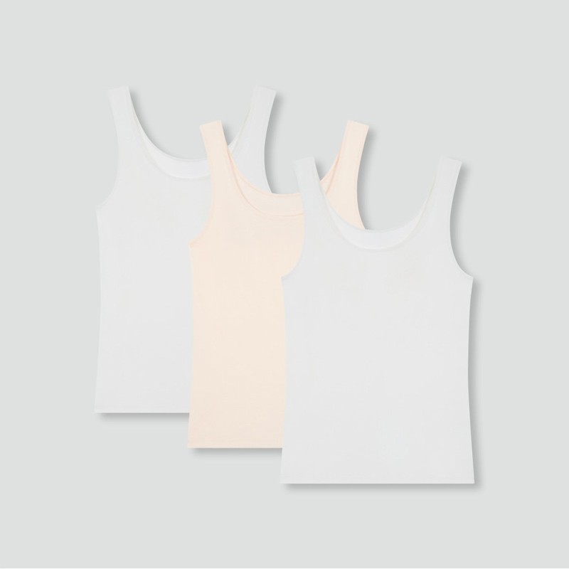 JAJU [JAJU] Women's Cotton Tank Top (3-Pack, Choose 1 of