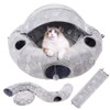 OUHOU Cat Tunnel Bed, Cat Tunnels for Indoor Cats, Cat