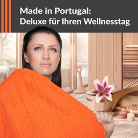 Lashuma Copenhagen XXL Men's Sauna Towel Orange 100% Cotton