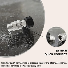 Raincovo Pressure Washer Quick Connect Fittings, M22 14mm to 3/8 Inch Quick Connect Pressure Washer Hose Adapter, Stainless Steel, 4 Pieces