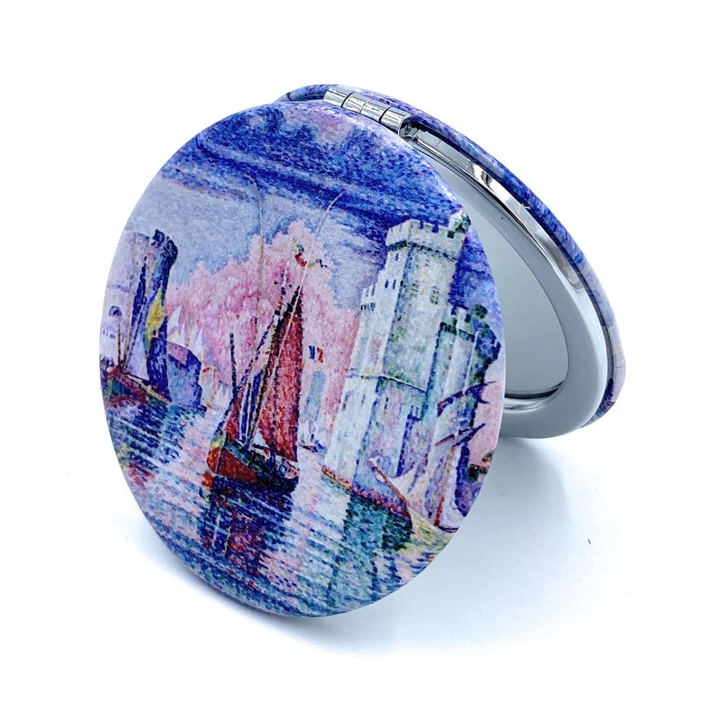 Mirror Small Fold Pocket Makeup Mirror Purple Cosmetic Mirror Handheld