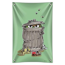 GRAPHICS & MORE Sesame Street Trash Can Oscar The Grouch Home Business Office Sign