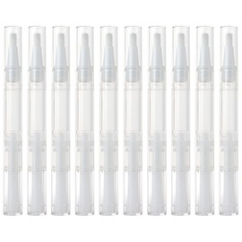 Twist Pen, 10 Pieces, 0.1 fl oz (3 ml), Nail Brush Pen, Nail Oil Pen, Pen Type, Refill Container, Brush, Plastic, Refill Container, Travel Accessories, Hygiene, Convenient, Clean