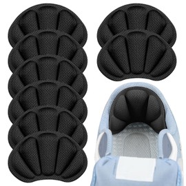 Heel Pads for Shoes That Are Too Big – 4 Pair Anti-Slip Heel Grips for Women & Men, Cushioned Inserts to Prevent Blisters & Tighten Loose Shoes, Comfort Fillers (Black, One Size)