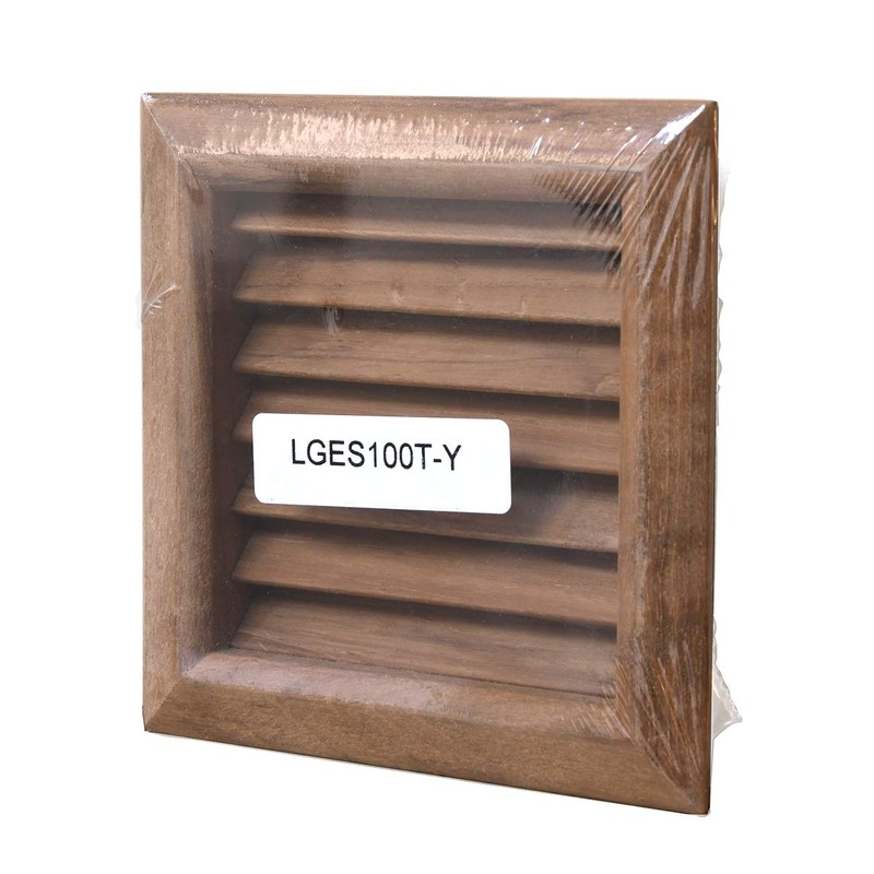 La Ventilazione LGES100T 112mm x 112mm Square Teak Air Vent