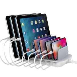 SooPii 70W 7-Port Multi-Device Charging Station with a 30W Power Port for Laptops and 6 USB Ports for Smartphones, Tablets and More