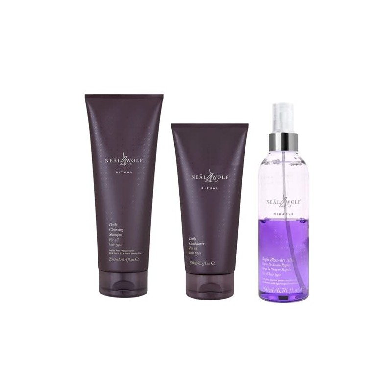 Neal & Wolf Ritual Shampoo 250ml, Conditioner 200ml & Miracle