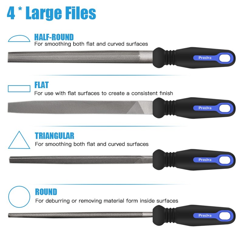Preciva 18PCS File Set, 18 in1 High Carbon Steel Multipurpose