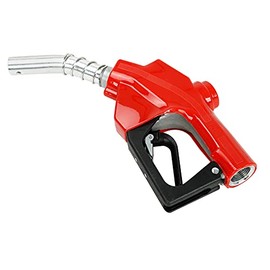 EASYBERG Auto Shut Off Fuel Nozzle 1" Inlet & 1" Outlet Farm Diesel Oil Fuel Aluminium Nozzle Red