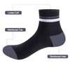 YUEDGE Mens Black Ankle Socks Lightweight Breathable Cotton Low Cut