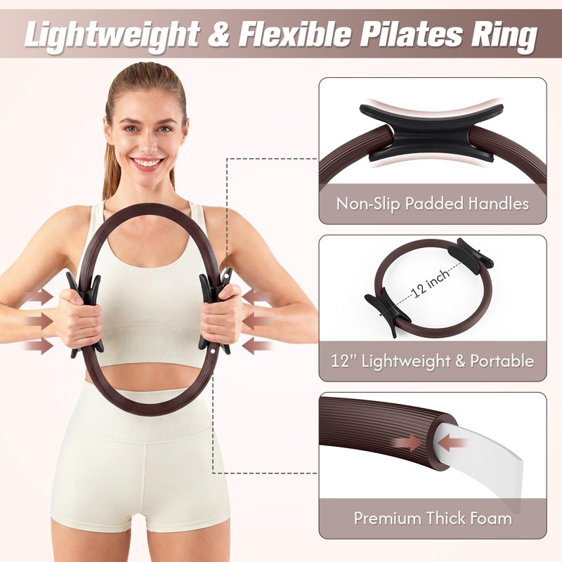 GINMIC Pilates Kit, Pilates Equipment for Women Home Workouts, at