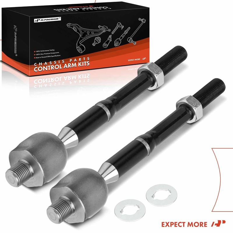 A-Premium 2 x Front Inner Tie Rod Ends, Compatible with