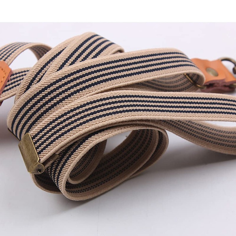 Mendence Suspenders, Women's, Men's, Button-type, Unisex, Thin, Y-Shaped, Leather, Solid,