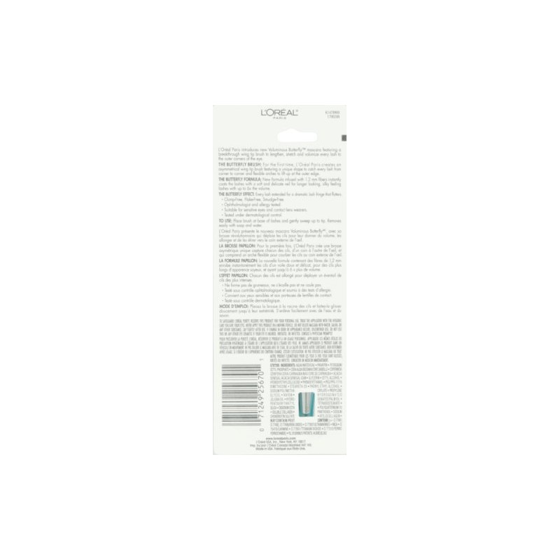 LOreal Paris Voluminous Butterfly Mascara, 867 Black, 0.22 Fluid Ounce