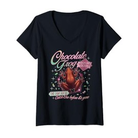 Womens Wizard Chocolate Frog Magic Candy V-Neck T-Shirt