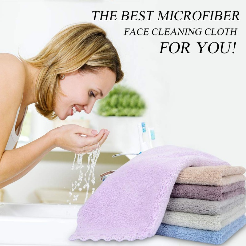 SUNLAND Microfiber Face Makeup Remover Cloth Reusable Facial Cleansing Towel