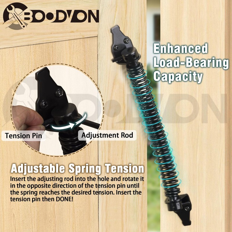 BOODVON 14" Gate Spring Self Closing Heavy Duty Door Springs