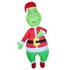STEPINORLD Inflatable Costume Christmas Green Santa Blow Up Santa Outfit
