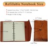 Paesteffe A6 Refillable 6-Ring Binder Notebook, Vegan Leather Journal with
