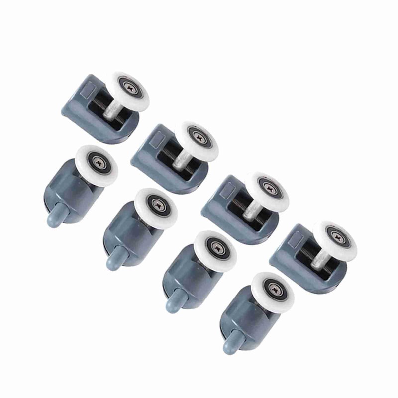 8Pcs Shower Door Rollers Shower Door Runners/Wheels/Pulleys/Guides Home Bathroom DIY