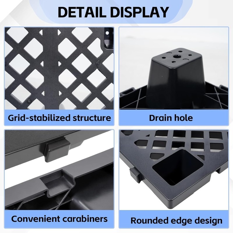 8PCS 23.6x15.7x3.9 in Plastic Pallets