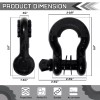 Aaiwa 2PCS 3/4" D-Ring Shackle Towing Bow Buckle 4.75t for