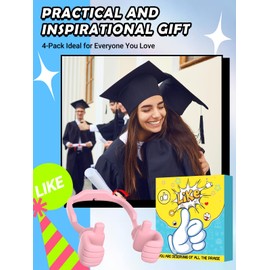 Dad Gifts for Fathers Day from Daughter Son Cell Phone Stand: 4 Pack UPGRADE Adjustable Thumbs Up Lazy Phone Holder for Desk Fun Birthday Gifts for Grandma Teens Girls Boys Adults Husband from Wife