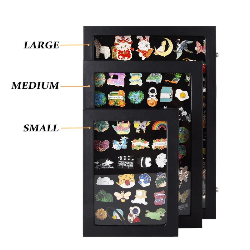 13.7 x 9.4 Inches Large Pin Display Case, Dustproof Pin