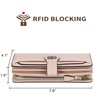 Travelambo Womens Wallet Large Capacity Genuine Leather RFID Blocking Credit