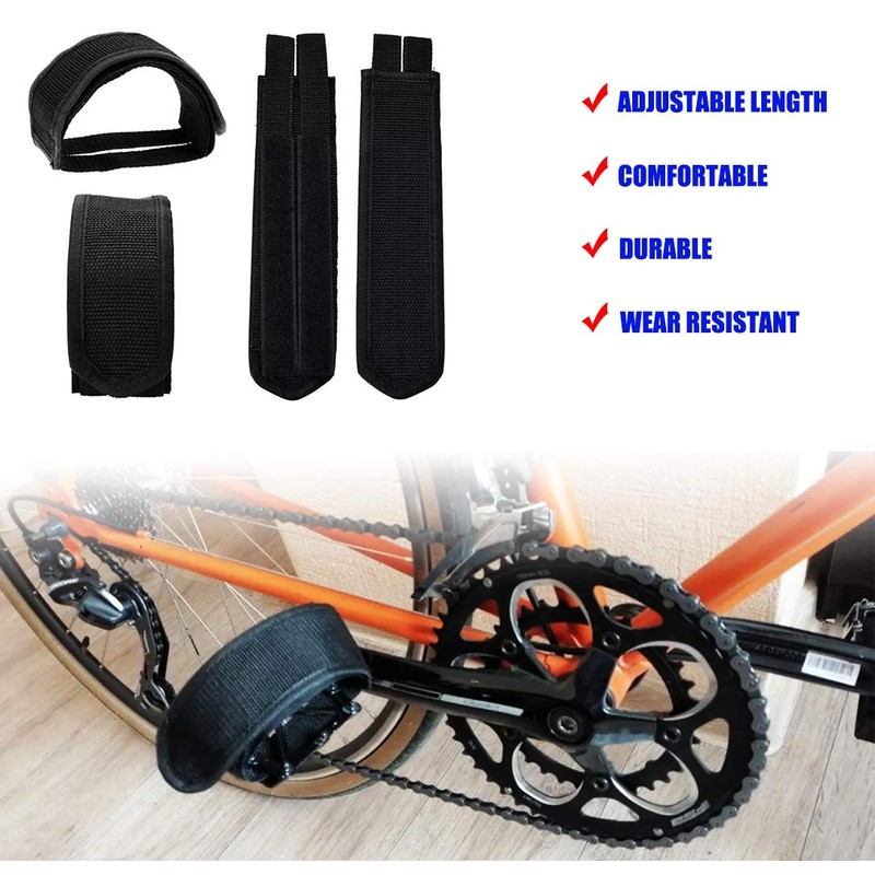 Tomato Palace Black Mountain Bike Pedal Straps, Toe Clip Strap