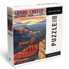 Lantern Press Grand Canyon National Park, Arizona, Mather Point, 1000 Piece Jigsaw Puzzle for Adults, Made in USA with Reference Poster