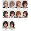 AQUADOLL wg349DBR Wig, Bob, Short, Umbrella Color, Full Wig, Blonde,