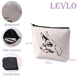 Japanese Manga Series Lover Makeup Bag Summoning Hand Symbol Cosmetic Bag Fox Hand BFF Gift, HANDDOG, Daily