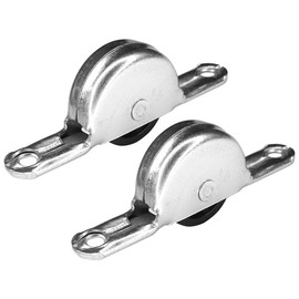 cyclingcolors 2 x Sliding Door Castors Wardrobe Wheels 24 mm Cabinet Roller Wheel Furniture Window Casement Belt Pulley Nylon