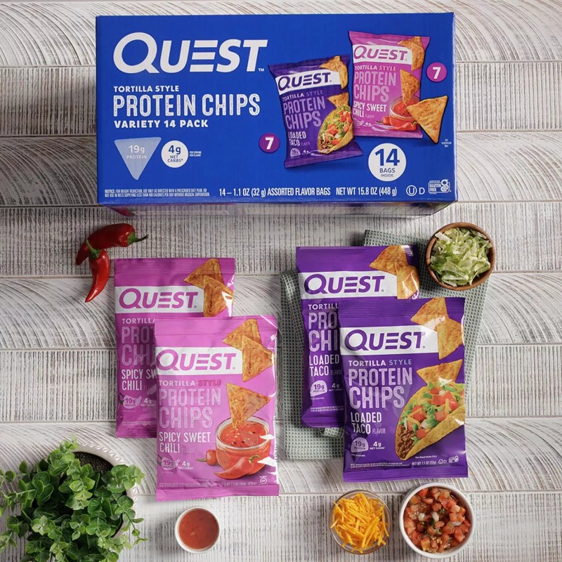 Quest Tortilla-Style 19g Protein Chips, Variety Pack, 14 ct.